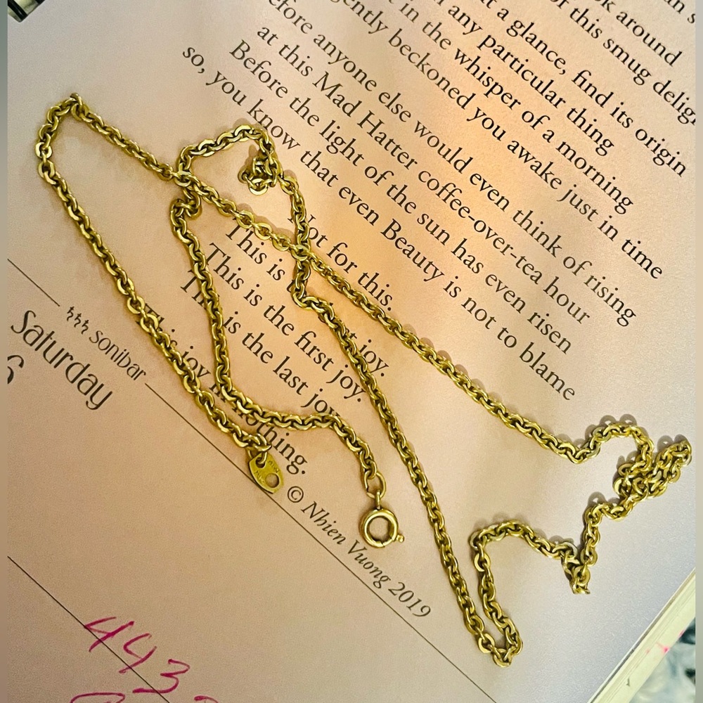 Vintage 18” chain 18 karat gold filled Sweet label unisex Marked